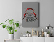 Are You Serious Clark Christmas Baseball Premium Wall Art Canvas Decor-New Portrait Wall Art-Gray