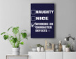 Narcotics Anonymous Character Defects Christmas AA NA Premium Wall Art Canvas Decor-New Portrait Wall Art-Navy