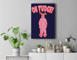 Oh Fudge! Pink Nightmare Bunny Costume Funny Christmas Premium Wall Art Canvas Decor-New Portrait Wall Art-Navy