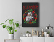 Sleigher Heavy Metal Santa Claus Christmas Xmas Premium Wall Art Canvas Decor-New Portrait Wall Art-Black