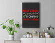Most Likely To Funny Matching Family Christmas PJs Premium Wall Art Canvas Decor-New Portrait Wall Art-Black