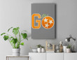 Tennessee Vintage Distressed Orange and White Flag Premium Wall Art Canvas Decor-New Portrait Wall Art-Gray