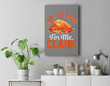 Save The Neck For Me Clark Turkey Neck Thanksgiving Premium Wall Art Canvas Decor-New Portrait Wall Art-Gray