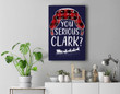 You Serious Clark Christmas Vacation Plaid Red Funny Premium Wall Art Canvas Decor-New Portrait Wall Art-Navy