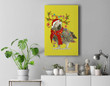African grey parrot Gorgeous Reindeer Christmas Tree Premium Wall Art Canvas Decor-New Portrait Wall Art-Yellow