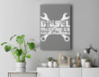 Diesel Mechanics Tools Funny Diesel Truck Gift Idea Premium Wall Art Canvas Decor-New Portrait Wall Art-Gray