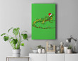 Bearded Dragon Christmas Tree Reptile Lover Cute Lizard Premium Wall Art Canvas Decor-New Portrait Wall Art-Kelly