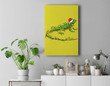 Bearded Dragon Christmas Tree Reptile Lover Cute Lizard Premium Wall Art Canvas Decor-New Portrait Wall Art-Yellow
