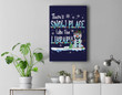 Librarian There's Snow Place Like The Library Christmas Snow Premium Wall Art Canvas Decor-New Portrait Wall Art-Navy