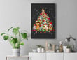 Funny Guinea Pig Christmas Tree Ornament Decor Gift Cute Premium Wall Art Canvas Decor-New Portrait Wall Art-Black