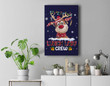 Lunch Lady Crew Cute Reindeer Funny Christmas Family Xmas Premium Wall Art Canvas Decor-New Portrait Wall Art-Navy