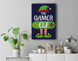Gamer Elf Christmas Matching Group Family Premium Wall Art Canvas Decor-New Portrait Wall Art-Navy