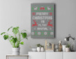 Merry Christmas Animal Filthy Ya Premium Wall Art Canvas Decor-New Portrait Wall Art-Gray