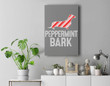 Doxie Dachshund Peppermint Bark Christmas Dog Premium Wall Art Canvas Decor-New Portrait Wall Art-Gray