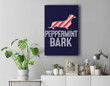 Doxie Dachshund Peppermint Bark Christmas Dog Premium Wall Art Canvas Decor-New Portrait Wall Art-Navy