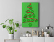 Dog Paws Print Christmas Tree for Dog Lovers Premium Wall Art Canvas Decor-New Portrait Wall Art-Kelly