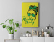 IT'S A PHILLY THING Its A Philadelphia Thing Girl Bun Messy Premium Wall Art Canvas Decor-New Portrait Wall Art-Yellow