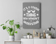 It's A Cousin Thing You Wouldn't Understand Premium Wall Art Canvas Decor-New Portrait Wall Art-Gray