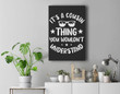 It's A Cousin Thing You Wouldn't Understand Premium Wall Art Canvas Decor-New Portrait Wall Art-Black
