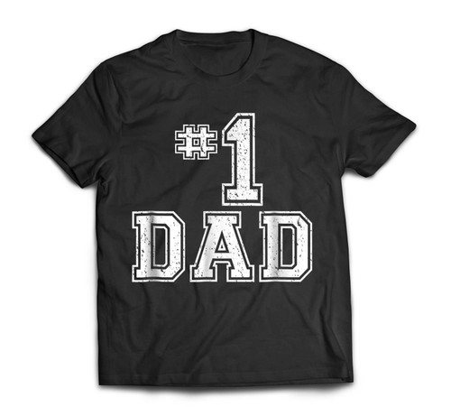 #1 Dad Number One Father's Day Vintage Style Custom Graphic T-Shirt