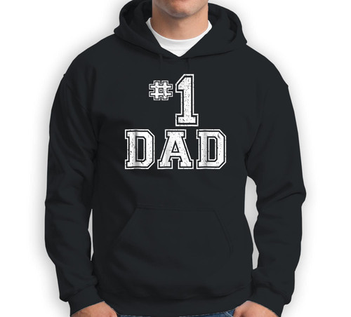 #1 Dad Number One Father's Day Vintage Style Sweatshirt & Hoodie