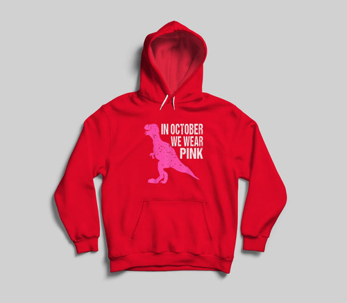 In October We Wear Pink Breast Cancer Awareness Kids Boys Youth Hoodie/T-shirt