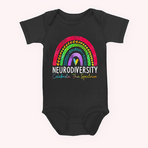 Neurodiversity Autism Spectrum ASD ADHD Rainbow Boho Baby & Infant Bodysuits