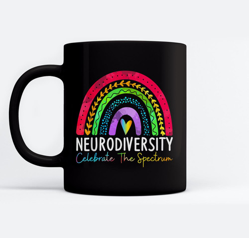 Neurodiversity Autism Spectrum ASD ADHD Rainbow Boho Mugs