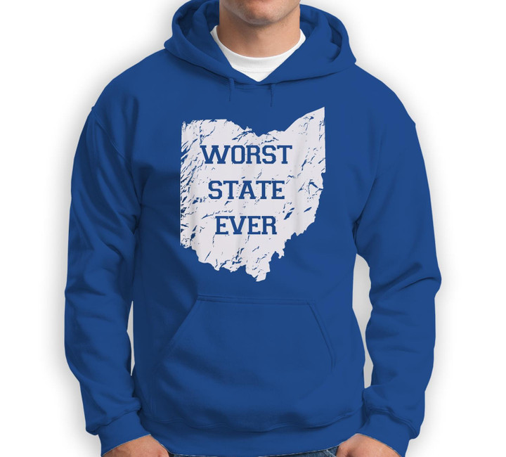 Worst State Ever Ohio Sucks Gift Sweatshirt & Hoodie-Adult Hoodie-Royal