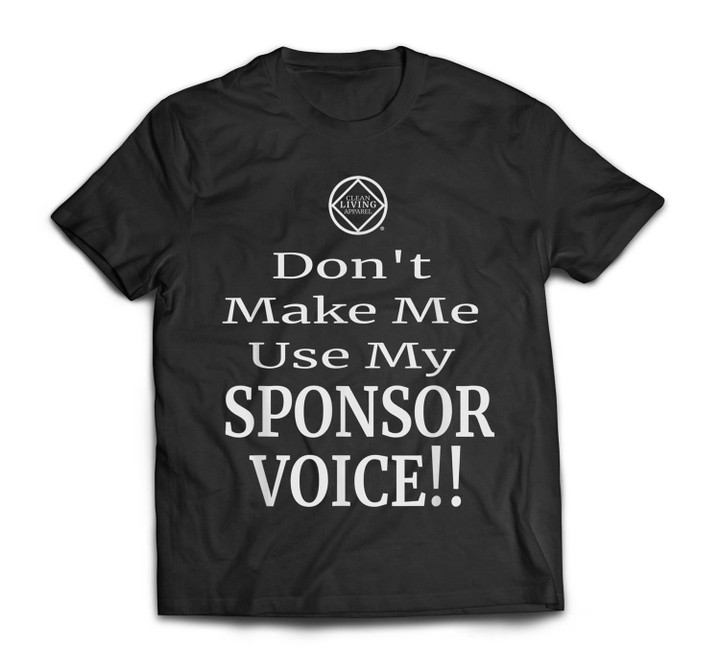 Funny Use Sponsor Voice Narcotics Anonymous Gift NA AA T-shirt-Men-Black