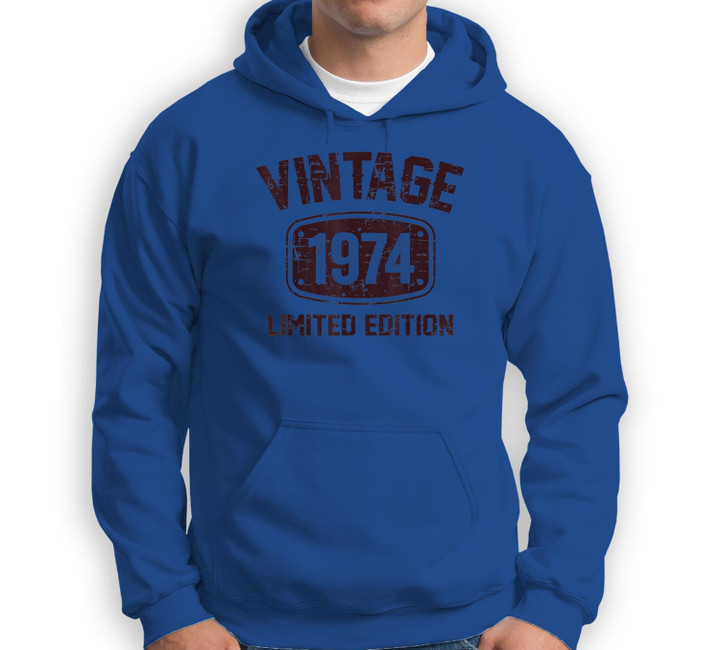 49 Years Old Vintage 1974 Limited Edition 49th Birthday Sweatshirt & Hoodie-Adult Hoodie-Royal