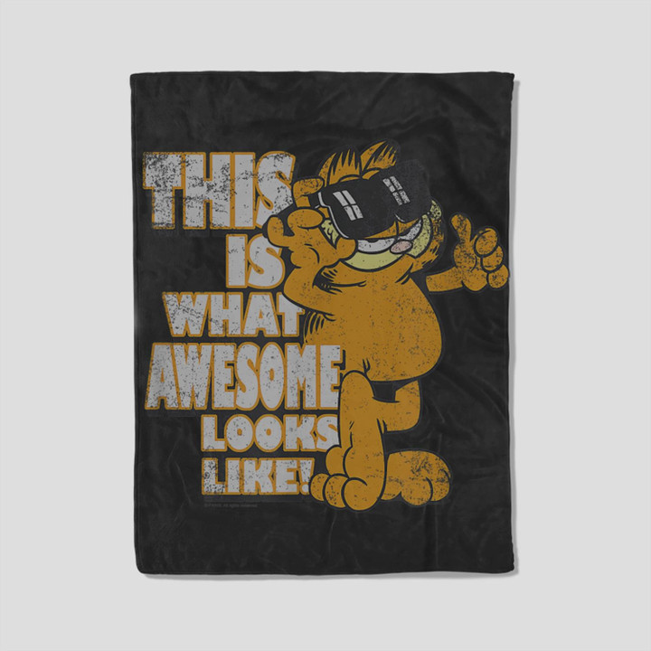 Garfield Awesome Fleece Blanket-30X40 In-Black