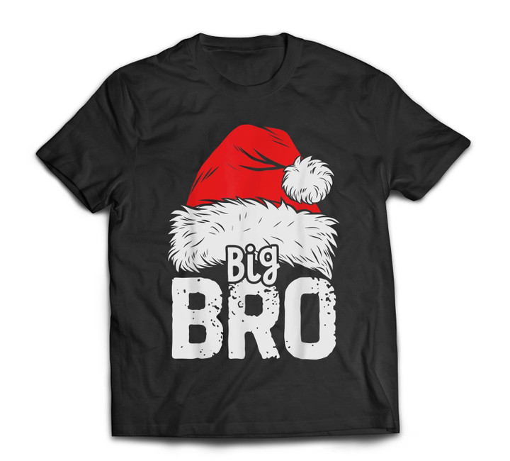 Brother Big Santa Christmas Family Matching Pajamas Xmas Bro T-shirt-Men-Black