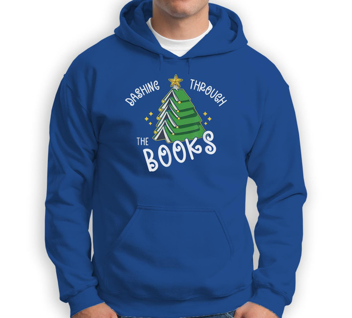 Book Lover Christmas Tree  Holiday Reading  Love To Read Sweatshirt & Hoodie-Adult Hoodie-Royal
