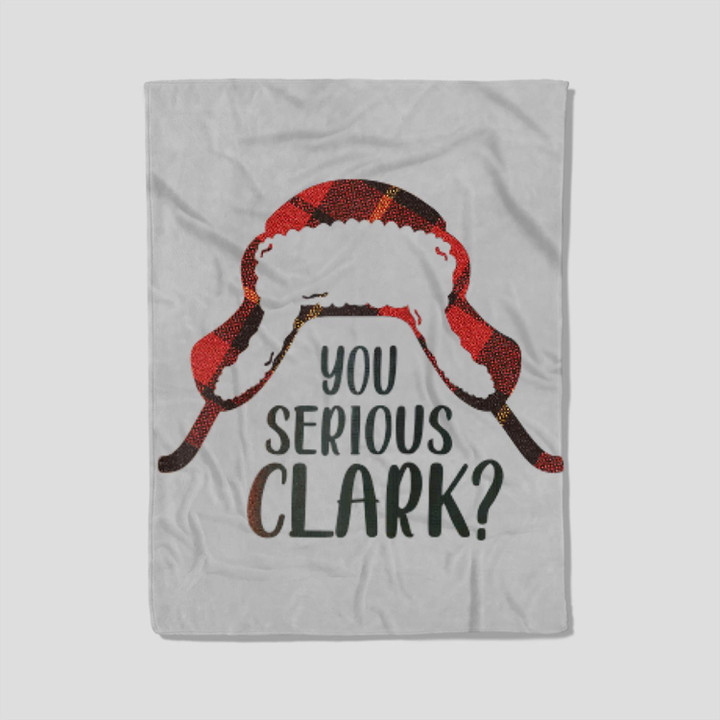 Are You Serious Clark Christmas Baseball Fleece Blanket-30X40 In-White