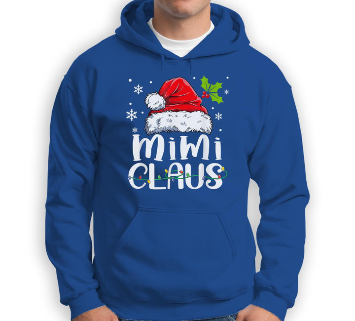 Mimi Claus Christmas Pajama Family Matching Xmas Sweatshirt & Hoodie-Adult Hoodie-Royal