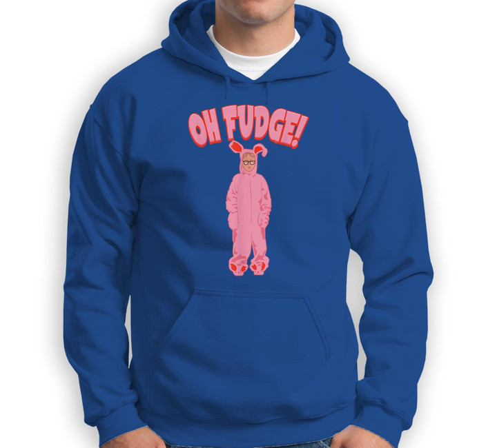 Oh Fudge! Pink Nightmare Bunny Costume Funny Christmas Sweatshirt & Hoodie-Adult Hoodie-Royal