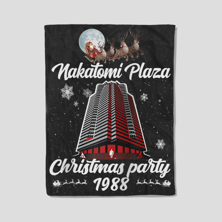 Nakatomi_Plaza 1988 Christmas Party Baseball Fleece Blanket-30X40 In-Black