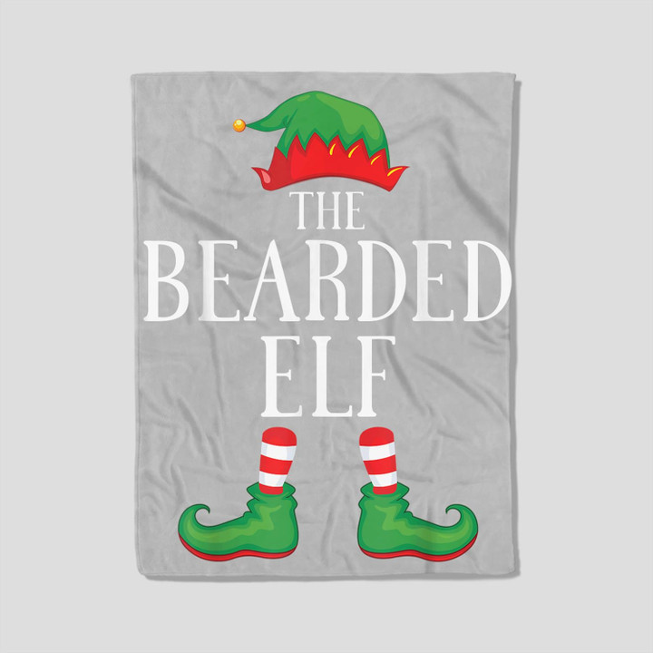 Bearded Elf Matching Group Xmas Funny Family Christmas Fleece Blanket-30X40 In-White