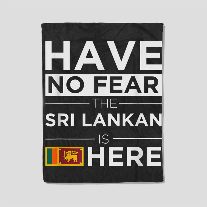 Have No Fear The Sri Lankan is here Pride Sri Lanka Proud Fleece Blanket-30X40 In-Black