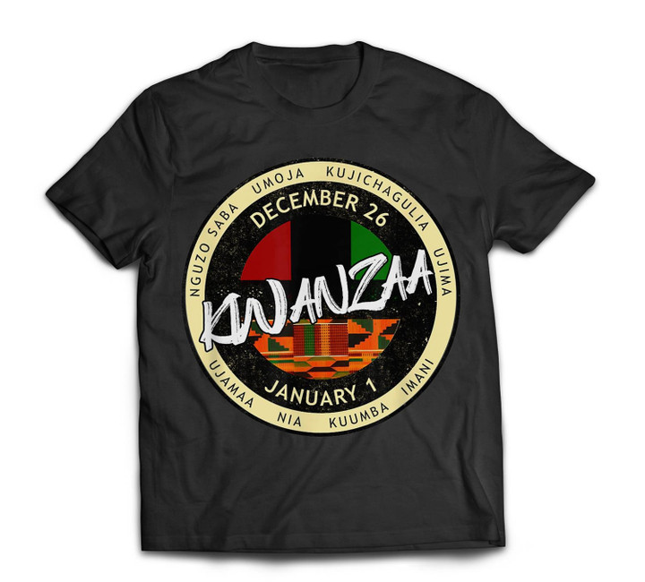 Kwanzaa T-shirt-Men-Black