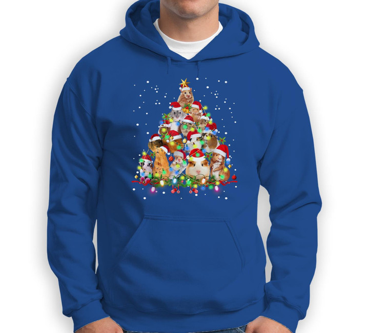Funny Guinea Pig Christmas Tree Ornament Decor Gift Cute Sweatshirt & Hoodie-Adult Hoodie-Royal