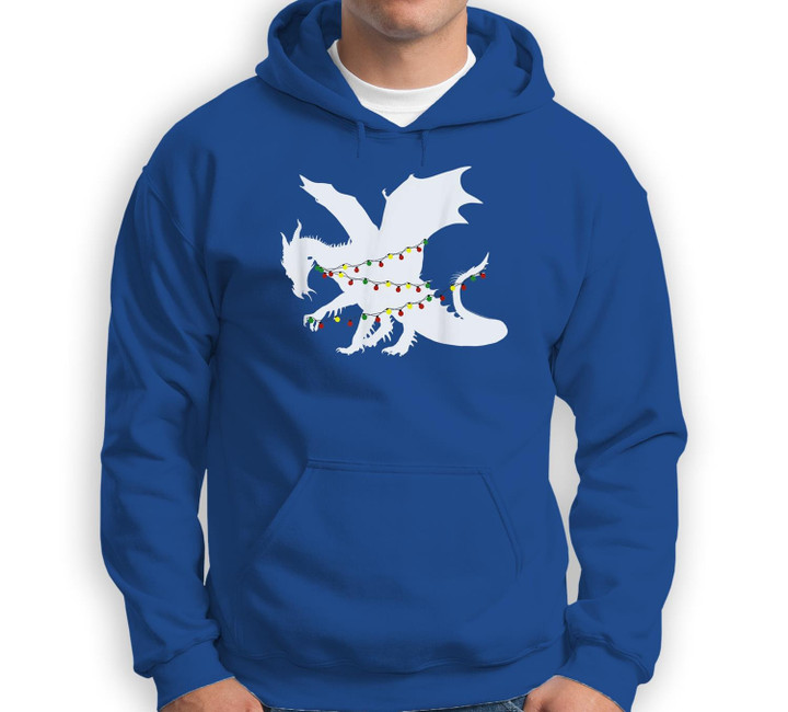 Christmas Dragon Sweatshirt & Hoodie-Adult Hoodie-Royal