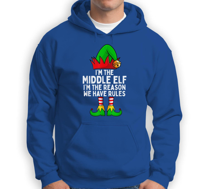 I'm The Middle Elf Matching Family Christmas Sweatshirt & Hoodie-Adult Hoodie-Royal