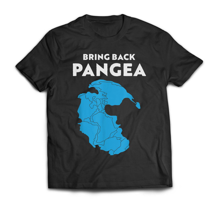 Funny Geography Pangea World map gift T-shirt-Men-Black