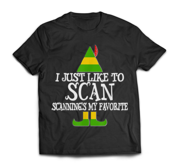I Just Like To Scan Ultrasound CT MRI US Christmas T-shirt-Men-Black