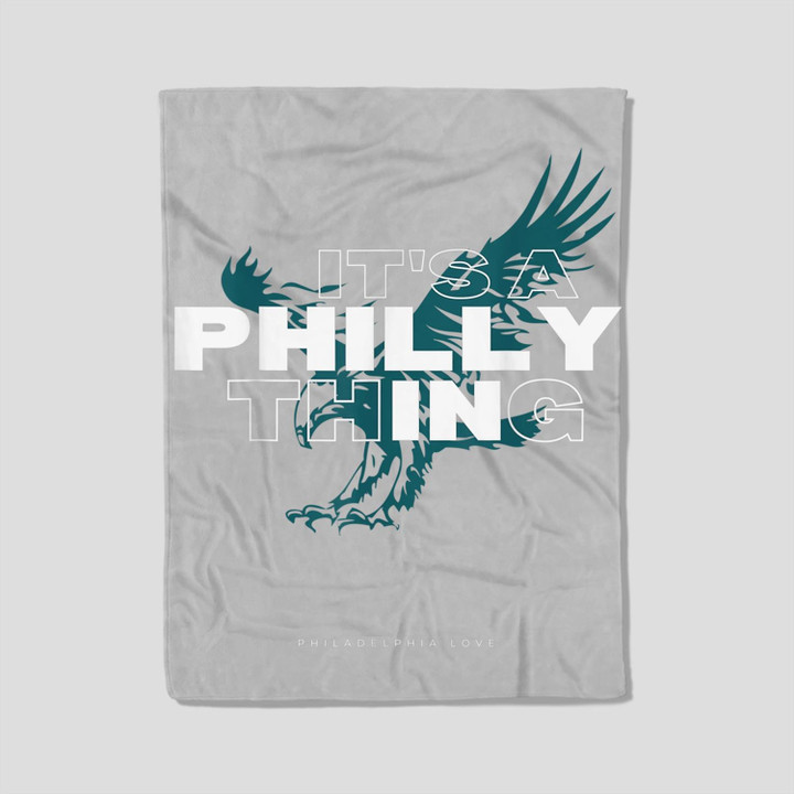 IT'S A PHILLY THING  Its A Philadelphia Thing Fan Fleece Blanket-30X40 In-White