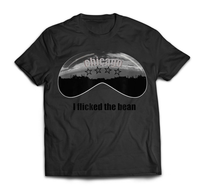 I Flicked the Bean Chicago Cloud Gate T-shirt-Men-Black