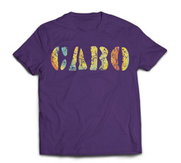 JCombs Cabo San Lucas, Mexico (Art on both sides) T-shirt-Men-Purple