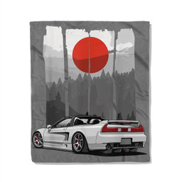 JDM NSX Car Tuning Japan Rising Sun Drift Import Fleece Blanket-50X60 In-Gray
